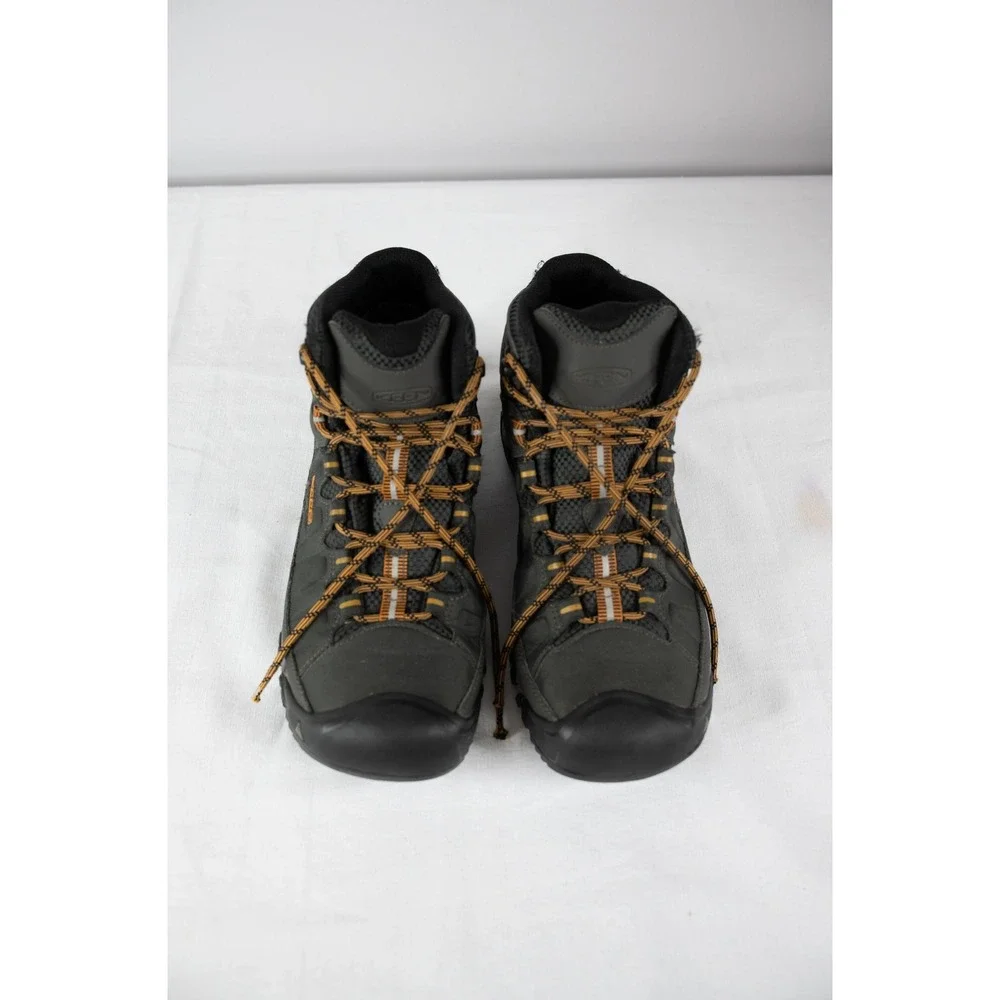 Keen Targhee EXP Mid Hiking Boots Mens 10 Grey Orange Excellent Waterproof Trail